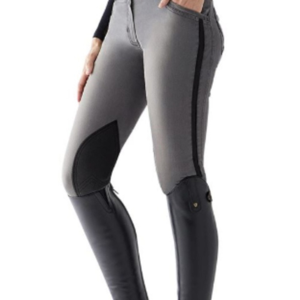 Dover Saddlery Ladies Denim Knee Patch Breech